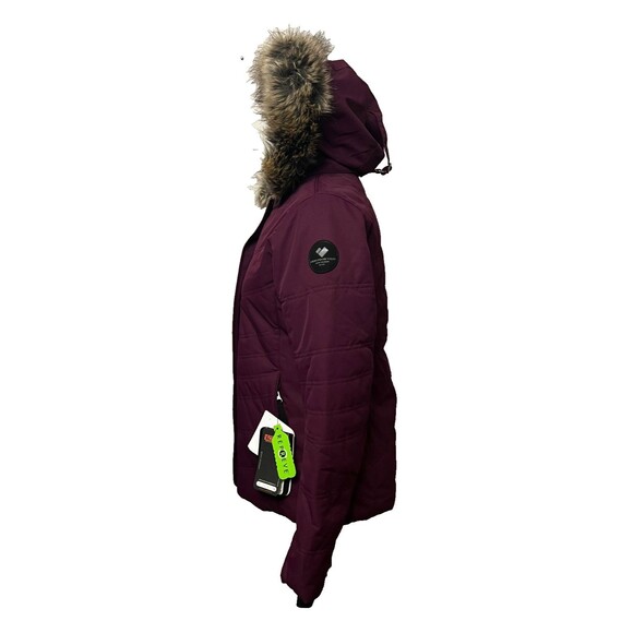 NWT $259 Obermeyer Tuscany II Women's 4 Ski Jacket Coat Faux Fur Purple Winter - Picture 2 of 16